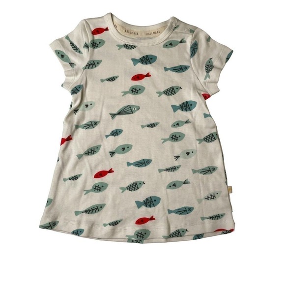 Hallmark Baby Fish Dress With Matching Bloomers NEW 3-6 Mos 100% Cotton - Picture 6 of 9